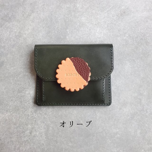 26000円*Q-pod.*二つ折り財布*ビスケット ◇レトロなビスケットが可愛い薄型財布◇ レディース メンズ ミニ財布