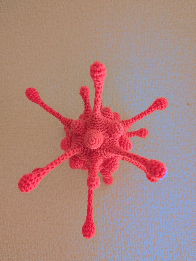 213.カラフル毛糸の吊るし型オブジェ〈POP BALL 〉M