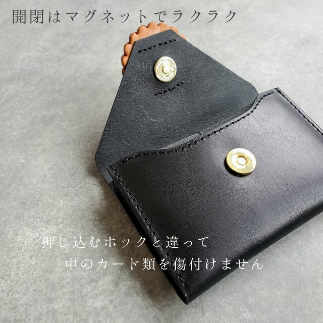 ◇レトロなビスケットが可愛いレザー名刺入れ・カードケース