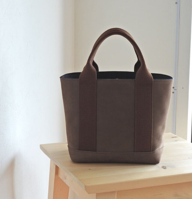 ベビーシンプルトート　ヌバック　チョコ