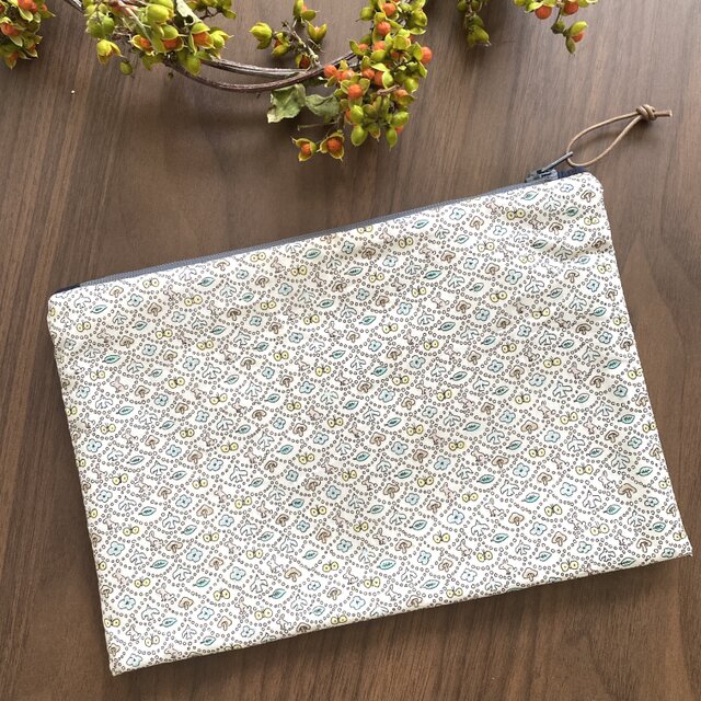 フラットポーチ＊リバティ・フォレストウェーブ　