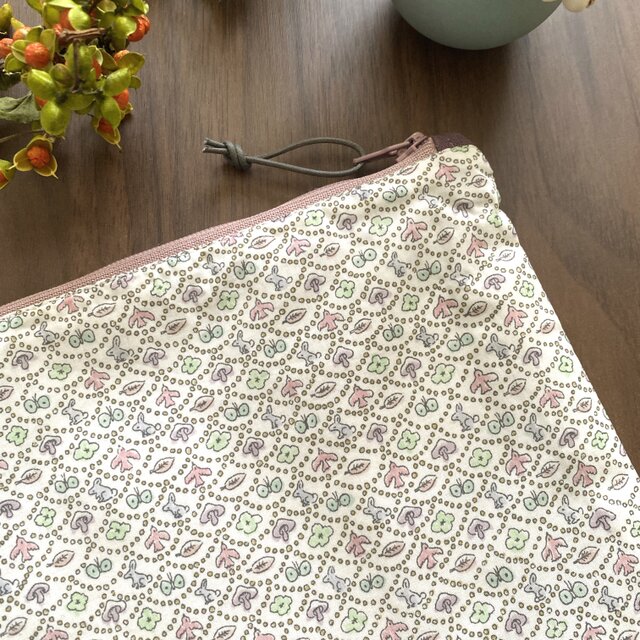 フラットポーチ＊リバティ・フォレストウェーブ