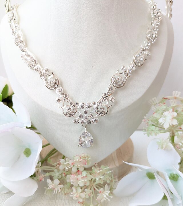 フィノジュエリーブライダル用クリスタルアクセサリーセット ブライダルアクセサリー Finojewelry フィノジュエリー