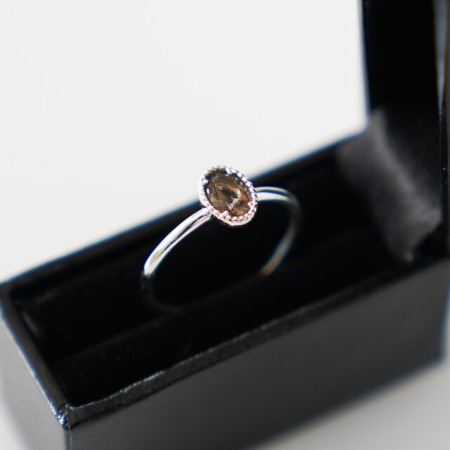 【秋冬限定】Smoky Quarz Mil RING / SV925 スモーキークォーツ 天然石