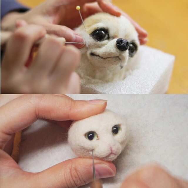 亡くなった愛犬を形に 羊毛フェルト｜写真から作る うちの子 | iichi