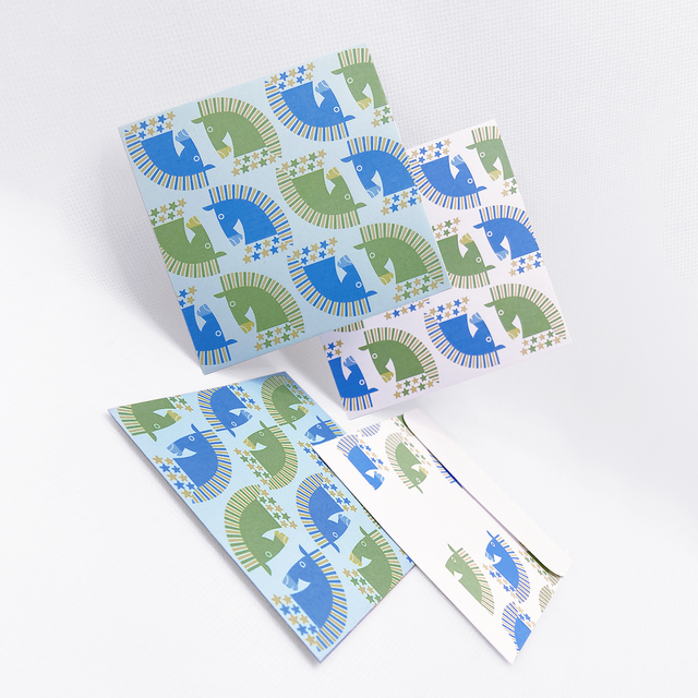 2つ折りポチ袋・お年玉袋：馬柄