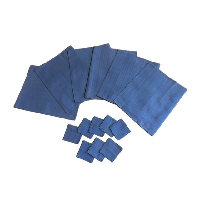 ランチョンマット 42.5cmx34.5cm 6枚 コースター 10.5cmx10.5cm 8枚  麻