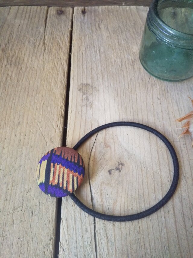 くるみボタンヘアゴム