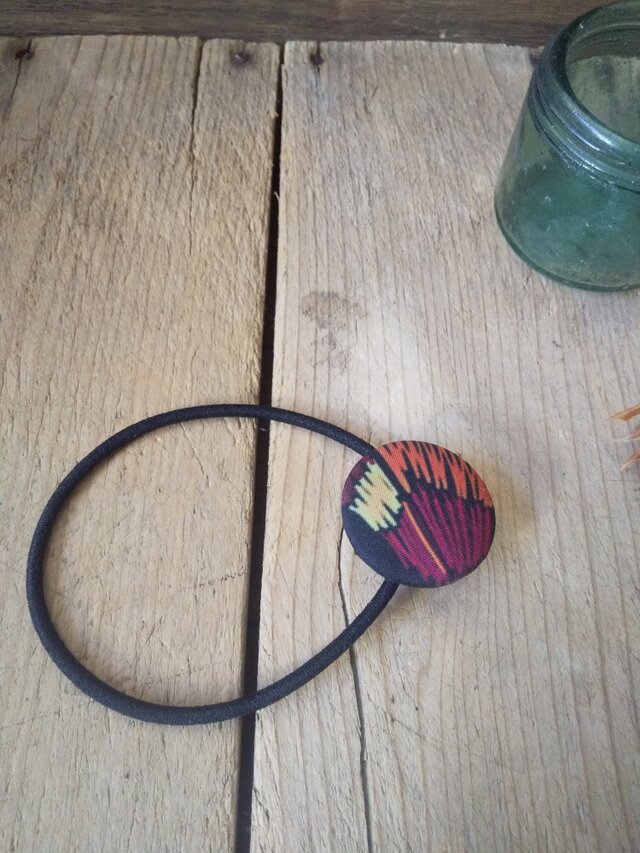 くるみボタンヘアゴム