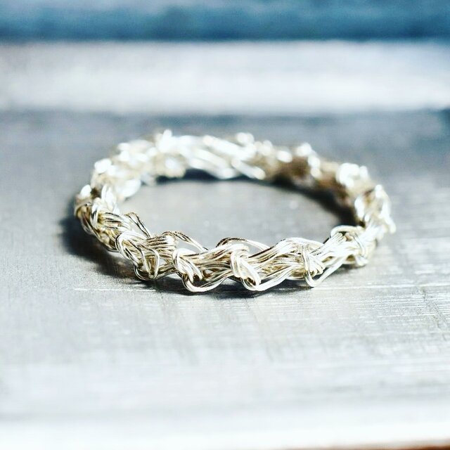 えびコード編み/リング /シルバー