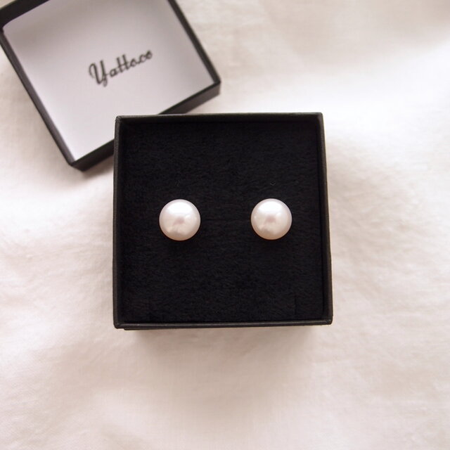 K14gf】Baroque Pearl Earrings／White・バロックパール スタッド