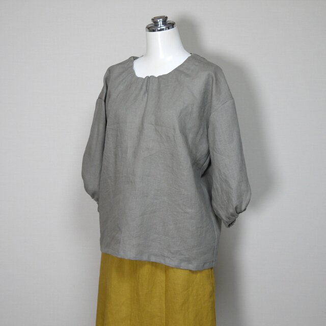 オールドイングランド　半袖　スモック　ブラウス　プルオーバー　36 osharewalker ブラウス レディース 春夏 半袖 五分袖 ぽわん袖 総柄