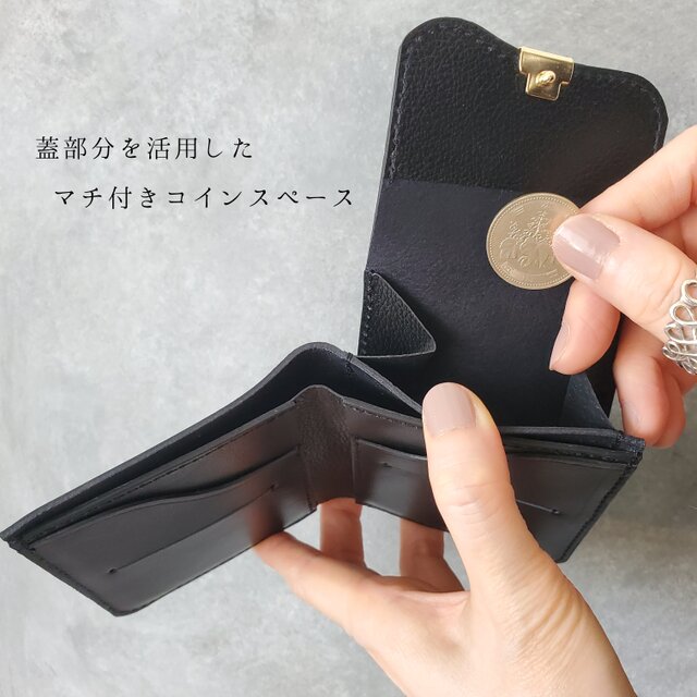 ◇しっとり上品なイタリアンブック型コンパクト財布◇ お札が折れない