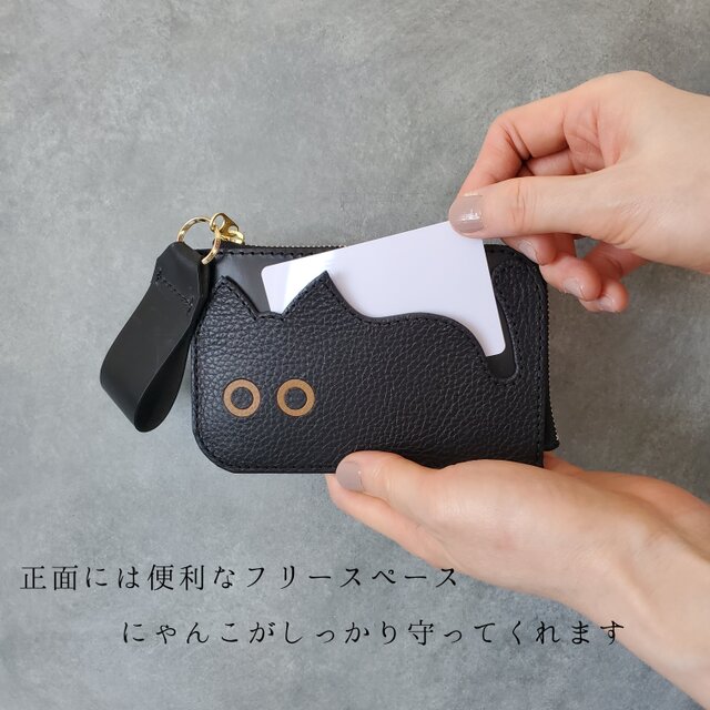 ◇にゃんとも可愛い手乗りねこの薄型ミニ財布◇ メンズ レディース