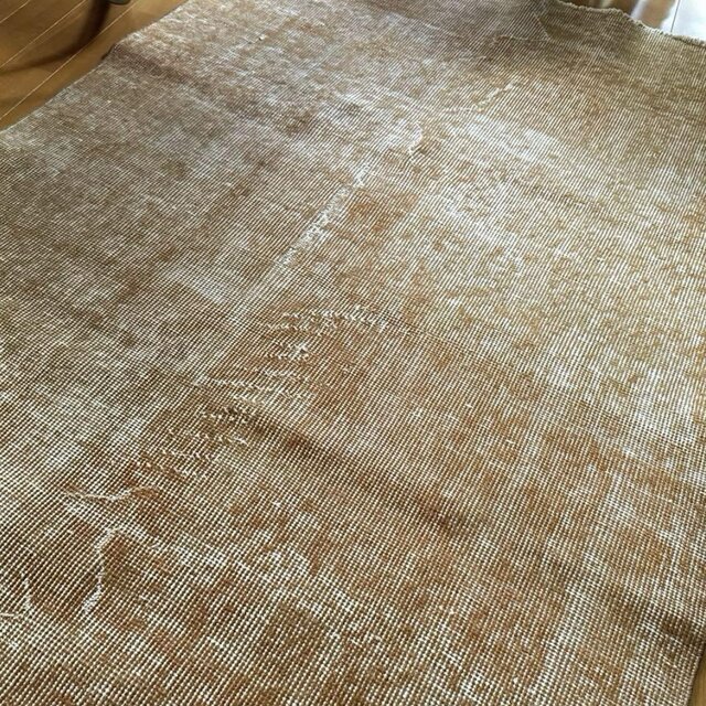 80×204 ペールオレンジ×ブルー　ボタニカル　トルコヴィンテージラグ ペールピンク 191×86 グラデーション ボタニカル トルコ