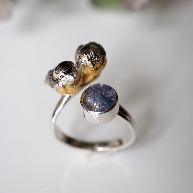 高品質　デュモルチェライトインクォーツ　リング　花具合がいいです　　2 デュモルチェライトインクォーツリング – Haruka Ozone online store