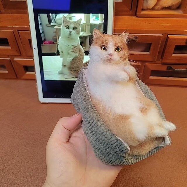 うちの子 猫 羊毛フェルト｜写真から作る 世界にひとつの贈り物