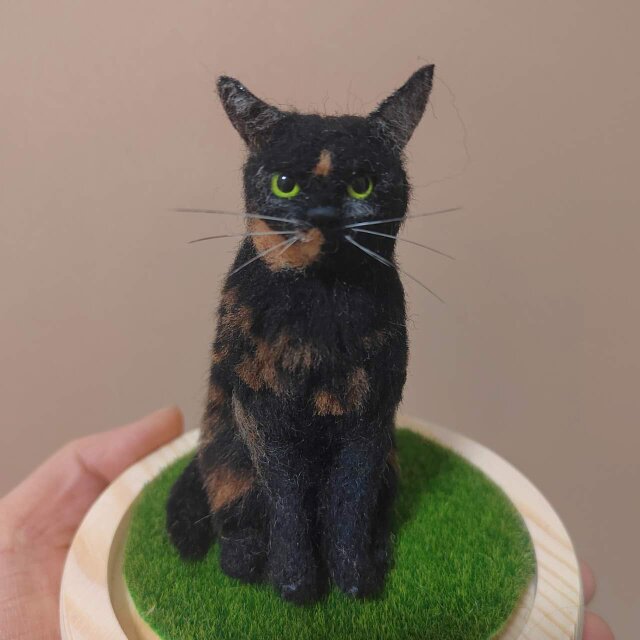 [オーダーメイド] 羊毛フェルト 猫 ネコ、ペット ぬいぐるみ、うちの子 人形 似顔絵、愛猫 誕生日 プレゼント、猫好き 贈り物