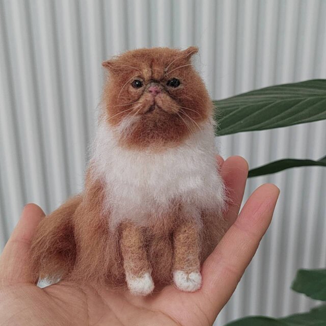 羊毛フェルト 猫 オーダーメイド｜うちの子 記念品 リアルドール