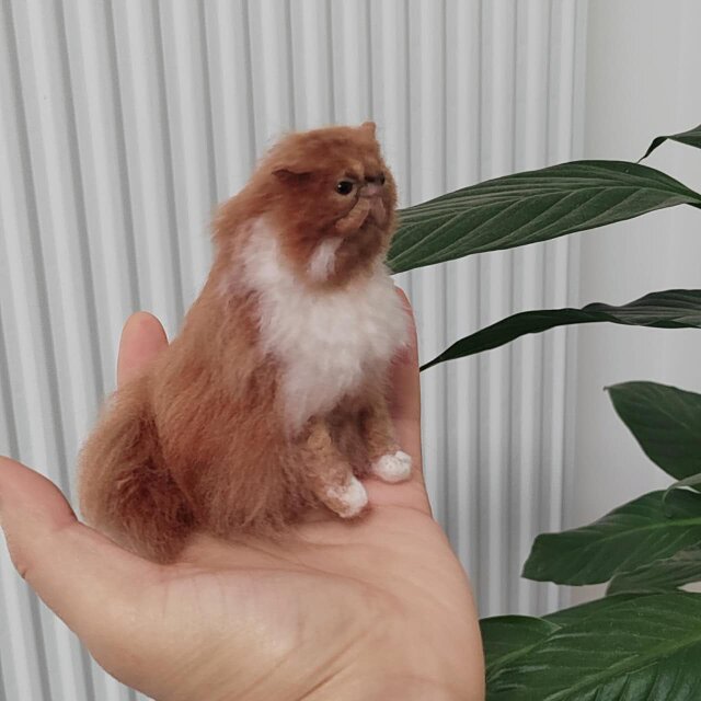 羊毛フェルト 猫 オーダーメイド｜うちの子 記念品 リアルドール
