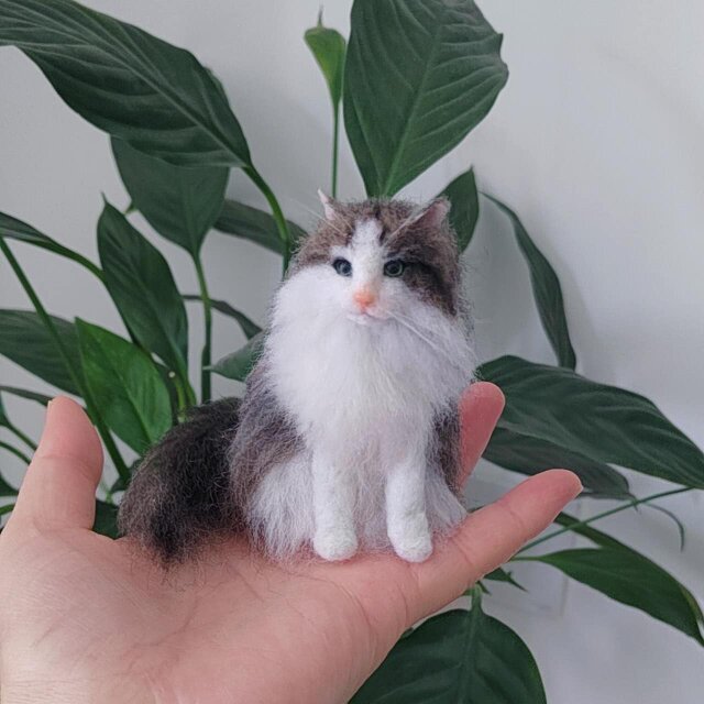 猫 そっくり 羊毛フェルト｜うちの子 レプリカ オーダーメイド | iichi