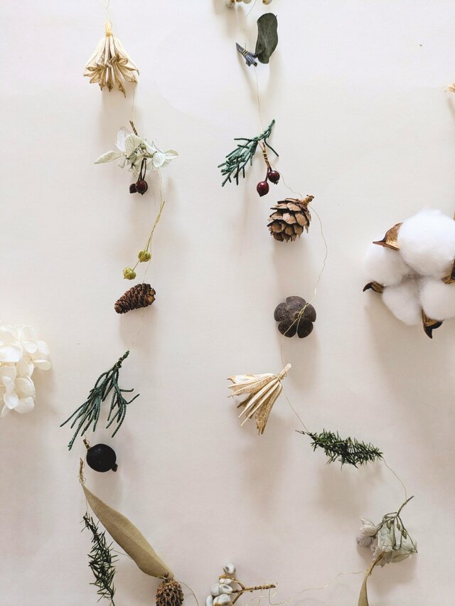 木の実のモビール・ガーランド 2本セット 秋冬 | iichi 日々の暮らし