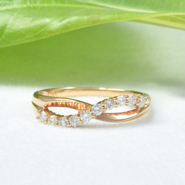 K18 ホワイト ダイヤモンド リング CK073CIBSN