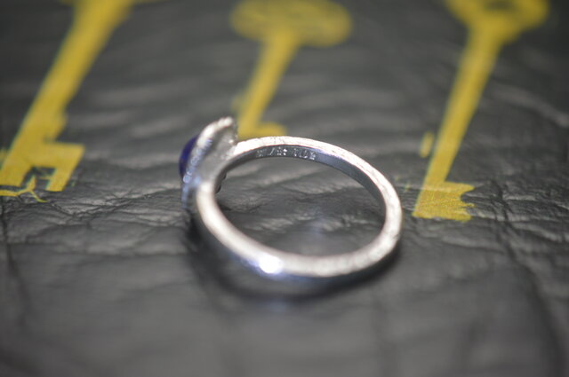 ロープ リング シルバー925 シンセティックスターサファイヤ 1.02ct