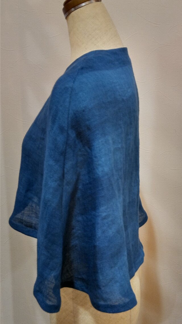 うさとのケープ　藍染め soldout藍染夏のケープ | iichi 日々の暮らしを心地よくする