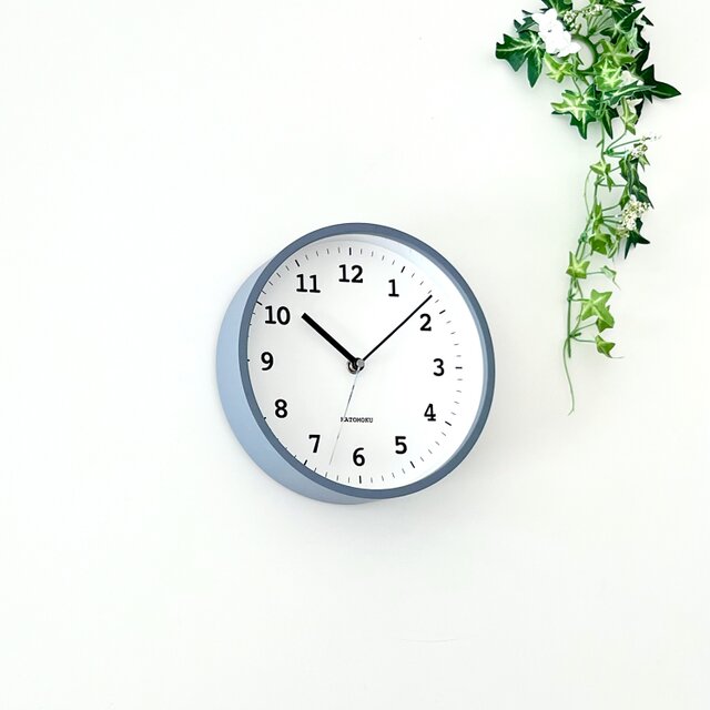 KATOMOKU plywood clock 13 グレー km-84GR 掛け時計 木製 曲げわっぱ