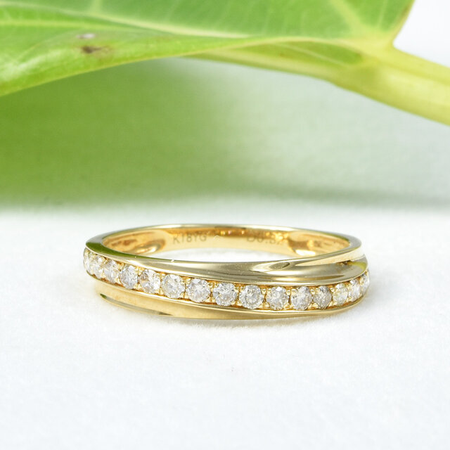 K18 ホワイト ダイヤモンド リング CK076CIBSN