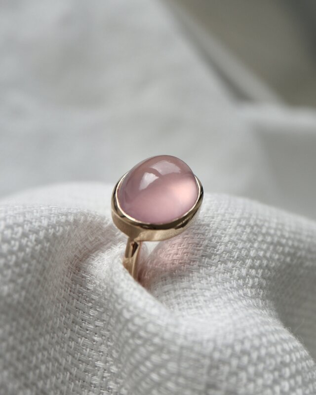 K10[朝露のpink rose]ring | iichi 日々の暮らしを心地よくする