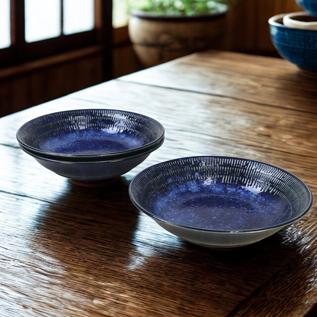 軽量瑠璃トチリ 麺鉢 3枚組【美濃焼】