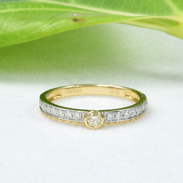 プラチナ950 K18 ホワイト ダイヤモンド リング CK080CIBSN