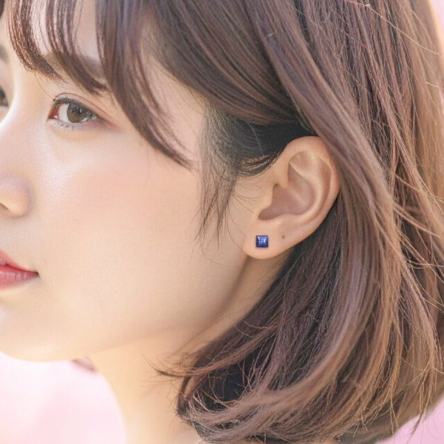 14kgf カイヤナイトのと水晶のリーフのピアス 14kgf カイヤナイトのコインと水晶のリーフのピアス