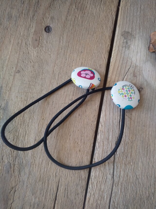 くるみボタンヘアゴム