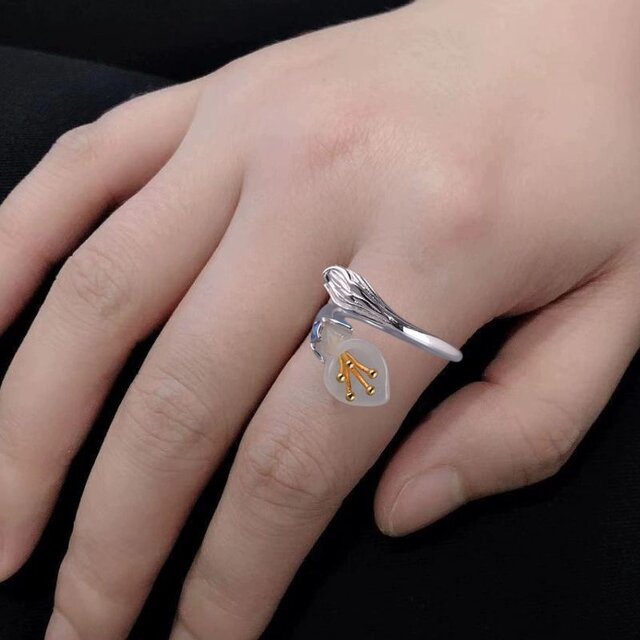 オランダカイウのリング - 光を受けると優雅に輝く　R433 オランダカイウのリング – 光を受けると優雅に輝く R433