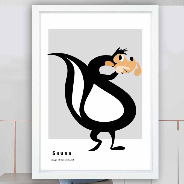 アルファベットS　送料無料 　イラスト　A4〜A0　ポスター　アートポスター　アート/sei検索新着順　1605