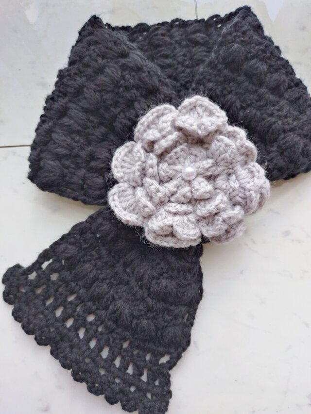 今年の新作】マフラー ショートマフラー ループマフラー お花