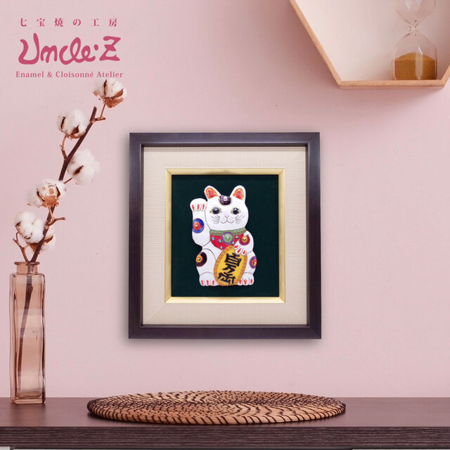 飾って福を招く】招き猫の七宝焼アートフレーム【受注制作】 | iichi