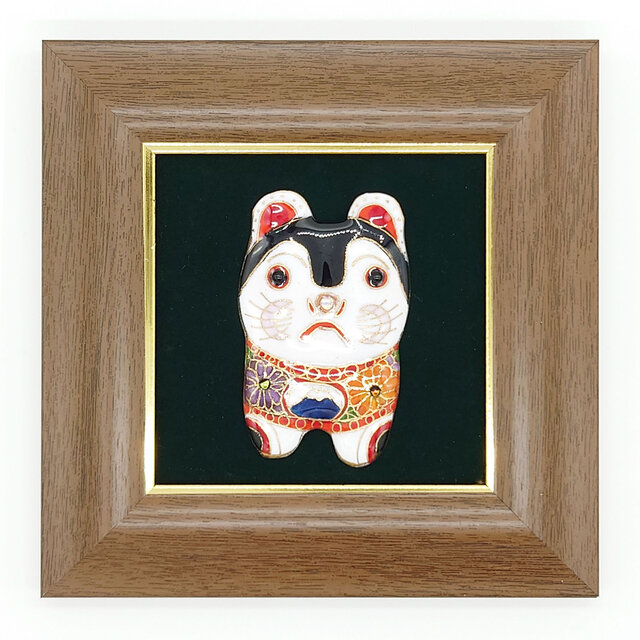 すこやかを願う・ミニ】犬張り子の七宝焼アートフレーム【受注制作