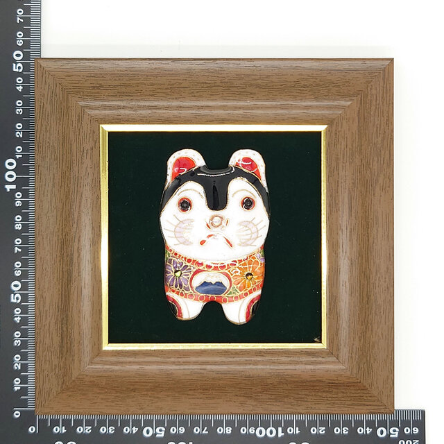 七宝焼/犬/額入り すこやかを願う・ミニ】犬張り子の七宝焼アートフレーム【受注制作