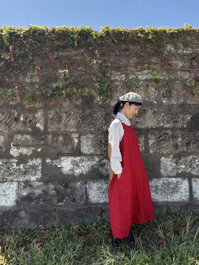 お仕立て承ります♪ 』リネン ワンピース *chic red* | iichi 日々の