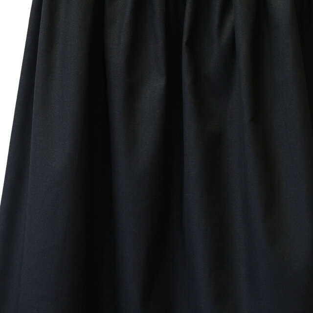 即納】コットンリネン ロングスカート（ブラック）リネン 麻