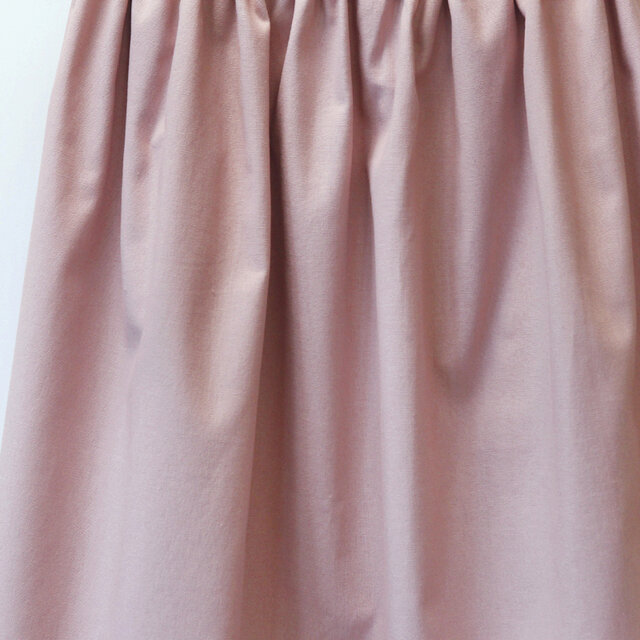 即納】コットンリネン ロングスカート（グレイッシュピンク）リネン 麻