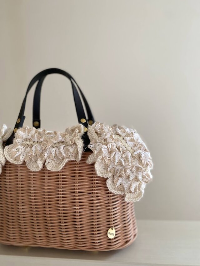 ANNABELLE VEAL かごバッグ 1点在庫あり】手編みの籐かごバッグ/Megg Bag panier/パニエ