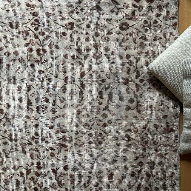 80×170 ベージュ×ブラウン 草花ボタニカル トルコヴィンテージ