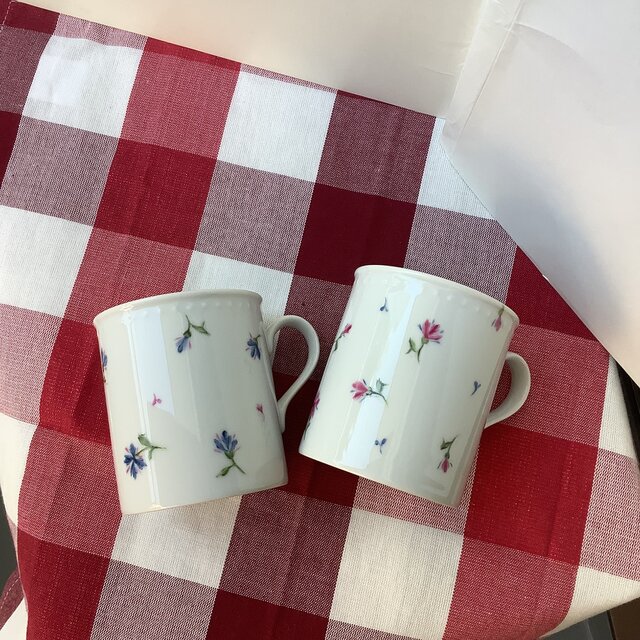 【SET】ブルーエのマグカップ_blue&pink　