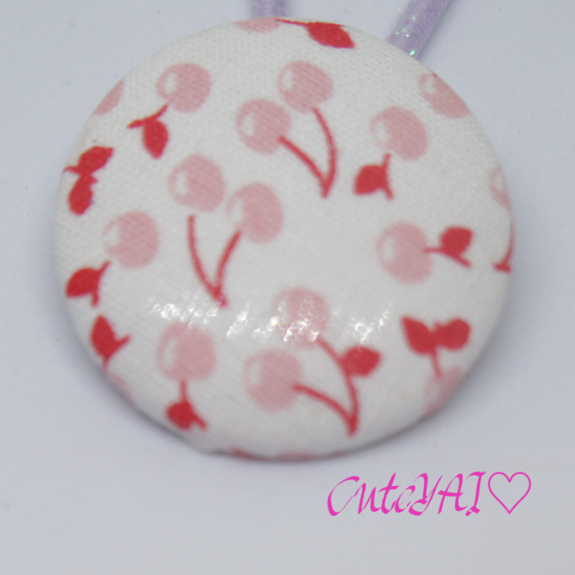 桜♡2.7センチくるみボタンヘアゴム２点セット くるみボタンヘアゴムSET | T-zac.made