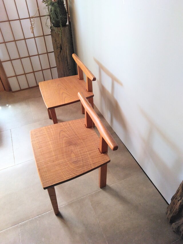 背もたれが低い木製チェア 〜腰あて椅子〜 | iichi 日々の暮らしを